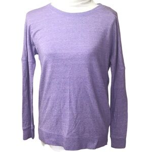New Calia Effortless Side Zip Lightweight Sweatshirt Lavender Size XS
